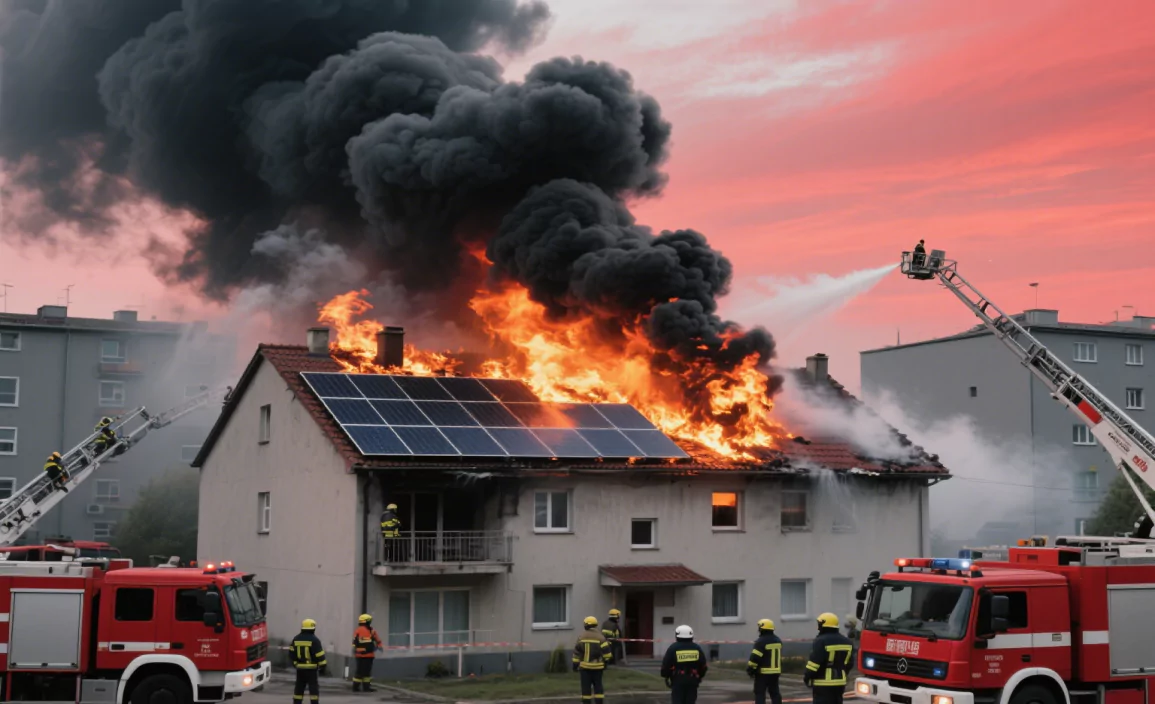 威爾頓HalfMoon工業園屋頂光伏突發火情，黑煙騰空！安全隱患不容忽視